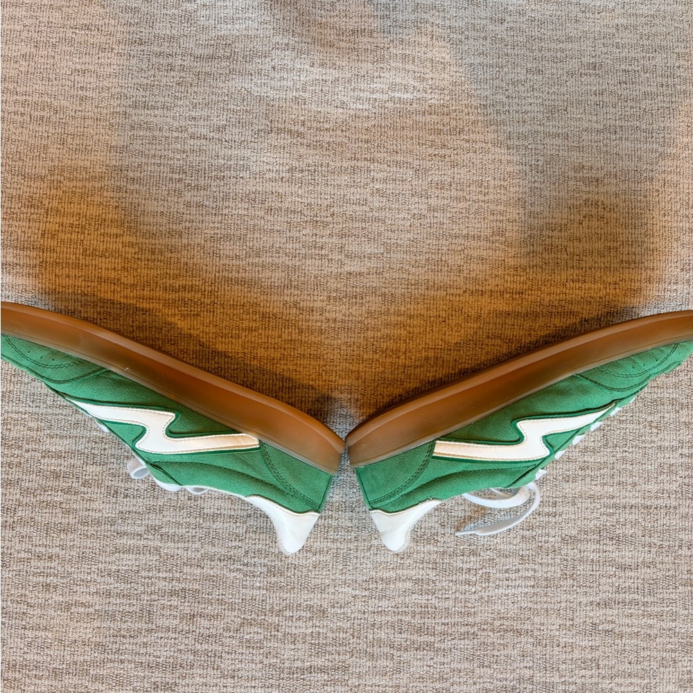 Green and White Sneakers